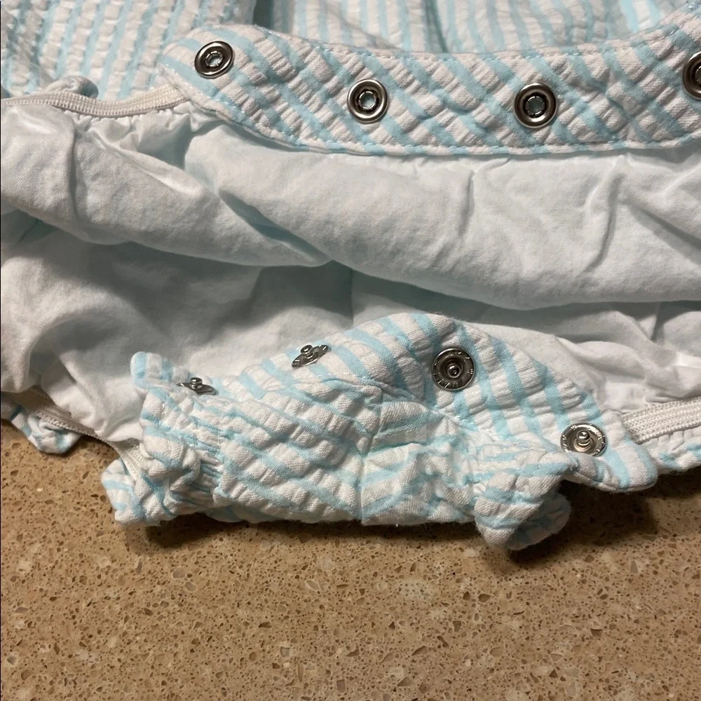 Gymboree Blue and White Striped Bodysuit